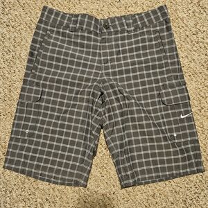 Nike Kids Gray Checkered Shorts